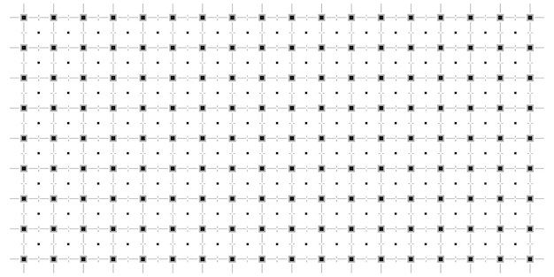 Superposición de cuadrícula digital o ilustración vectorial de fondo