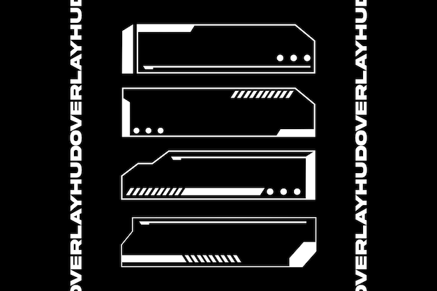 Superposición futurista HUD Diseño de estado del monitor de transmisión Vector