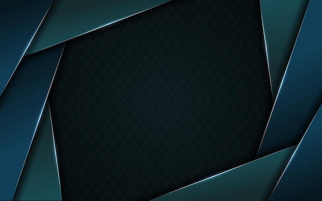 Superposición moderna abstracta Verde azul oscuro con línea blanca brillante Fondo texturizado premium