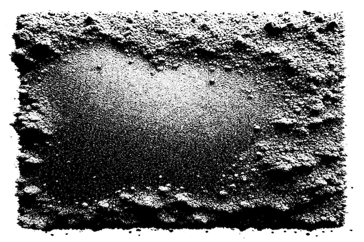 Vector superposición negra monocromática textura arenosa gruesa en fondo blanco textura de fondo de la imagen vectorial