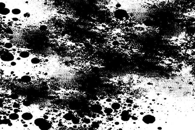 superposición negra monocromática textura grunge en fondo blanco imagen vectorial textura de fondo