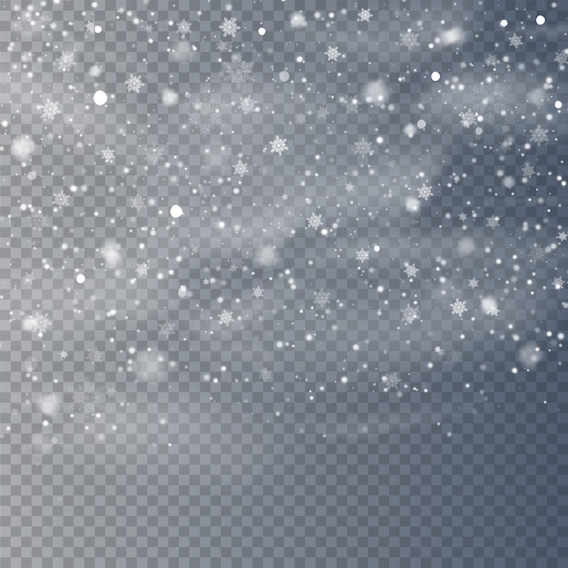 Superposición de nieve que cae