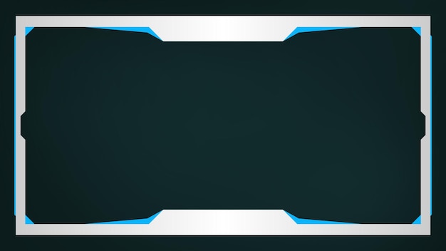 Superposición de transmisión de juegos digitales modernos con acentos azules