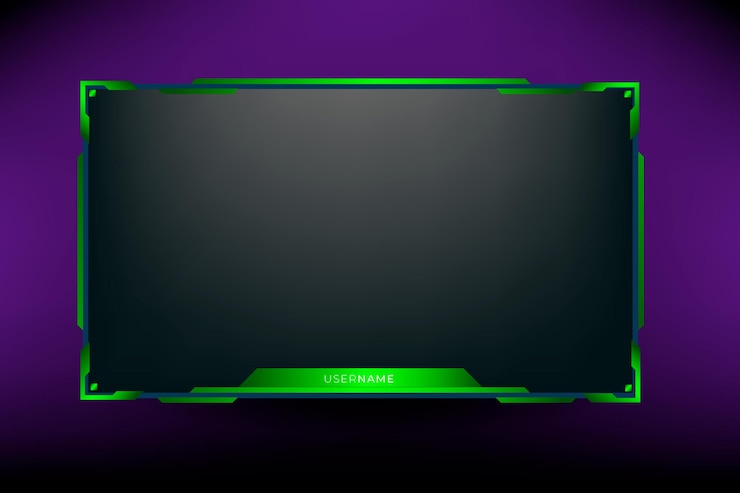 Vector superposición de transmisión de twitch superposición de cámara frontal fuera de línea a partir de pronto paneles de contracción