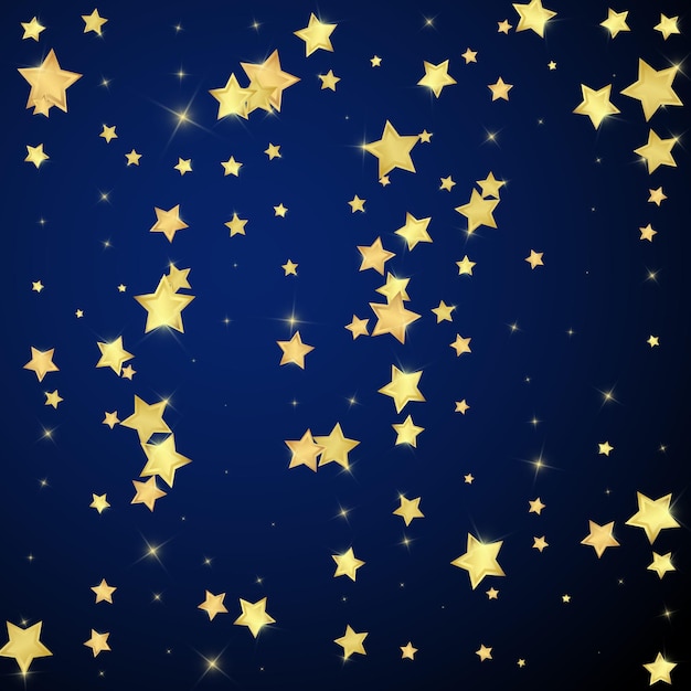 Superposición de vectores de estrellas mágicas Estrellas doradas dispersas