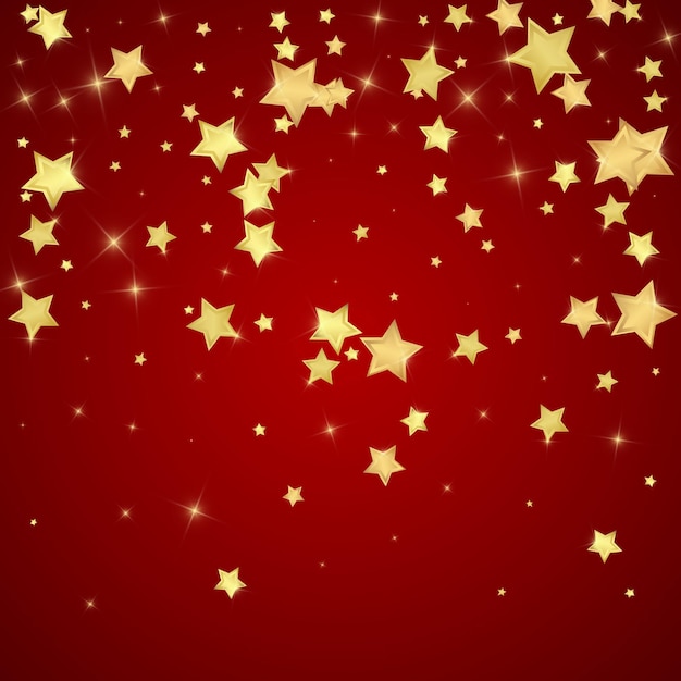 Superposición vectorial de estrellas mágicas Estrellas doradas dispersas