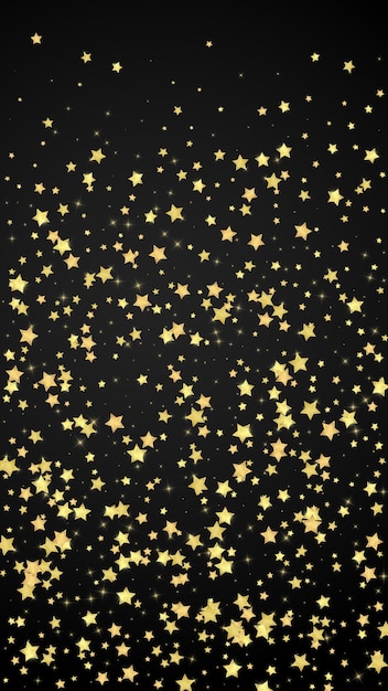 Superposición vectorial de estrellas mágicas Estrellas doradas dispersas