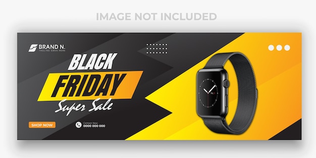 Vector superventa de portada de facebook de black friday y fondo limpio degradado de 2 colores o plantilla de diseño de banner de redes sociales de marca comercial digital