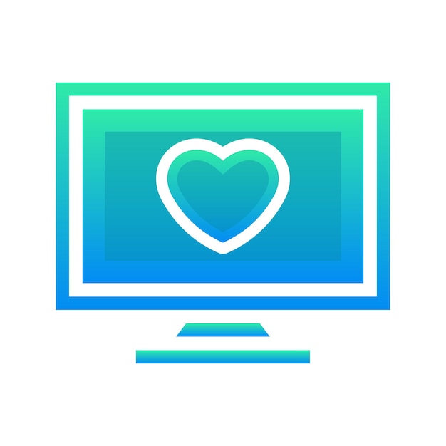 Supervisar amor logo degradado diseño plantilla icono elemento