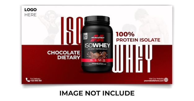 Suplemento de proteínas para el gimnasio Banner web
