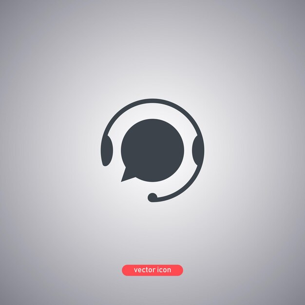 support_with_speech burbuja icono vector ilustración