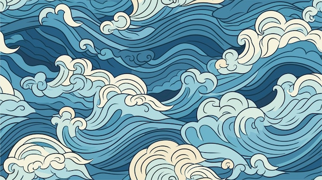Surf's Up Explora los fascinantes patrones sin costuras de las olas para tu próximo proyecto