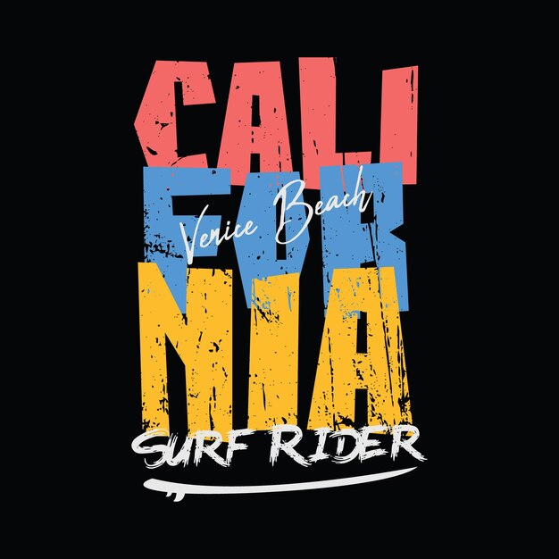 surf y surf en California Fondo grunge Diseño vintage Tipografía gráficos de camiseta