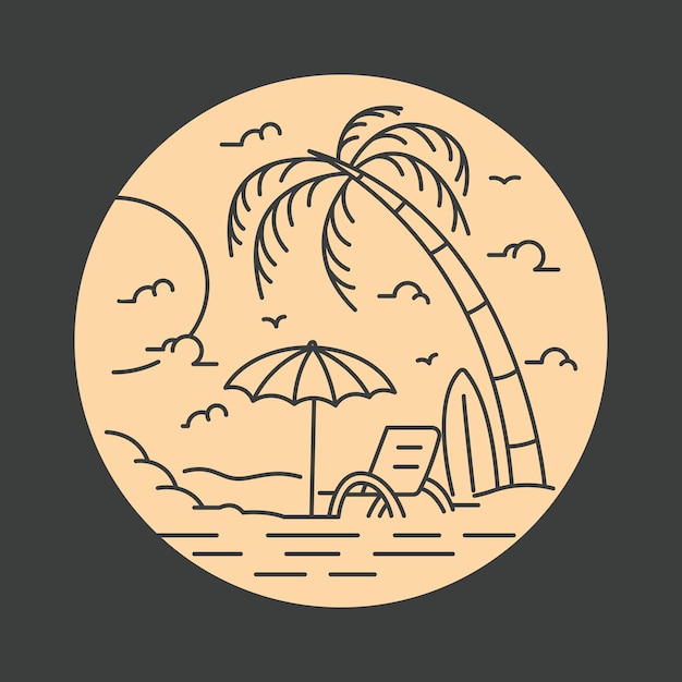 El surf de verano en la playa de vacaciones 3