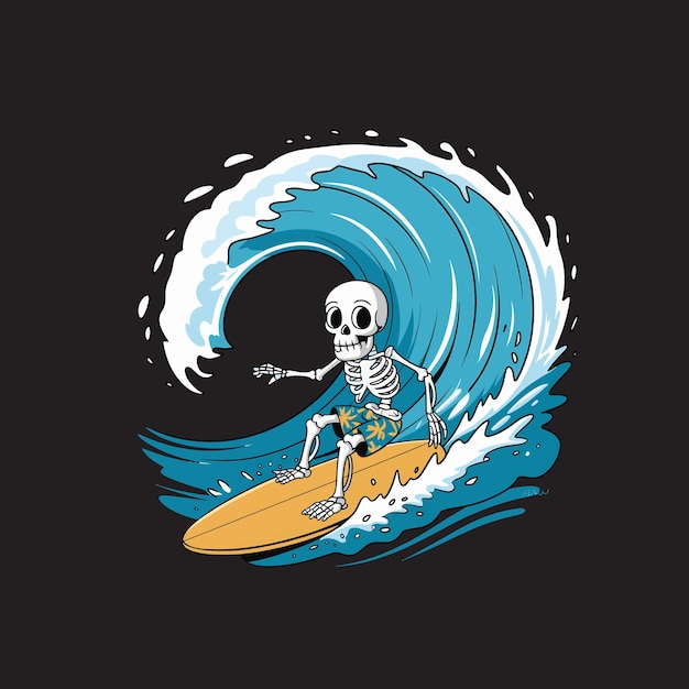 Surfeo con esqueletos
