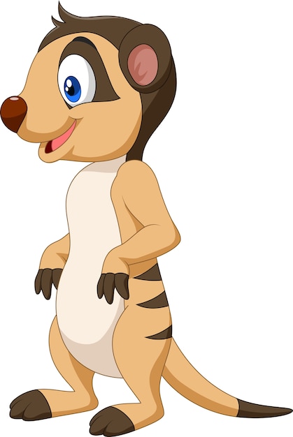 suricata feliz de dibujos animados