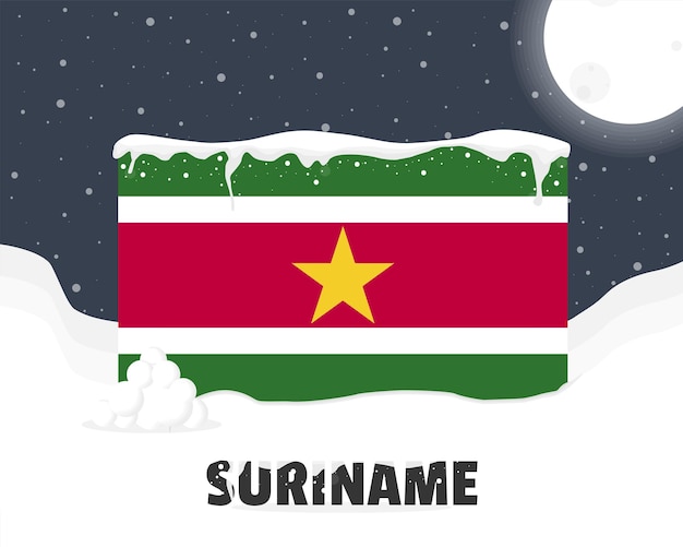 Surinam concepto de clima nevado clima frío y nevadas pronóstico del tiempo idea de banner de invierno
