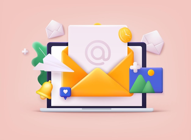 Suscribirse al boletín de noticias Ilustración vectorial para marketing y negocios en línea