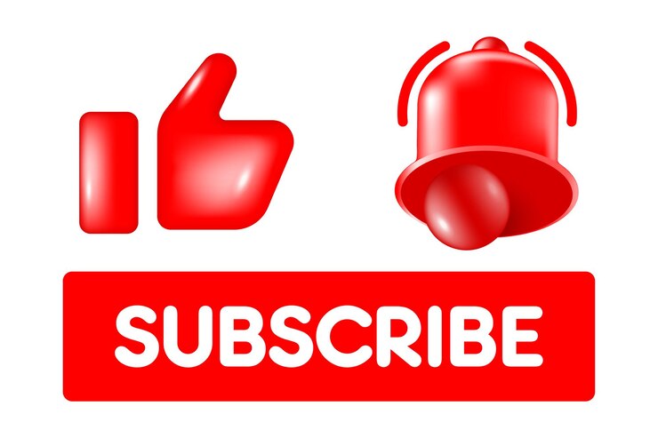 Vector suscribirse como con una campana el botón rojo para suscribirse a un blog de canal