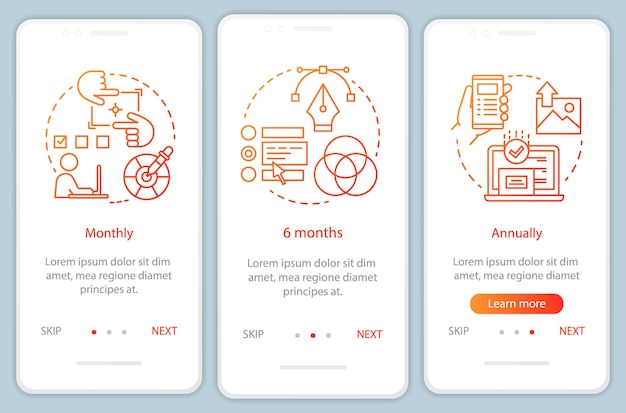 Vector suscripción al editor de fotos que incorpora la pantalla de la página de la aplicación móvil con conceptos lineales