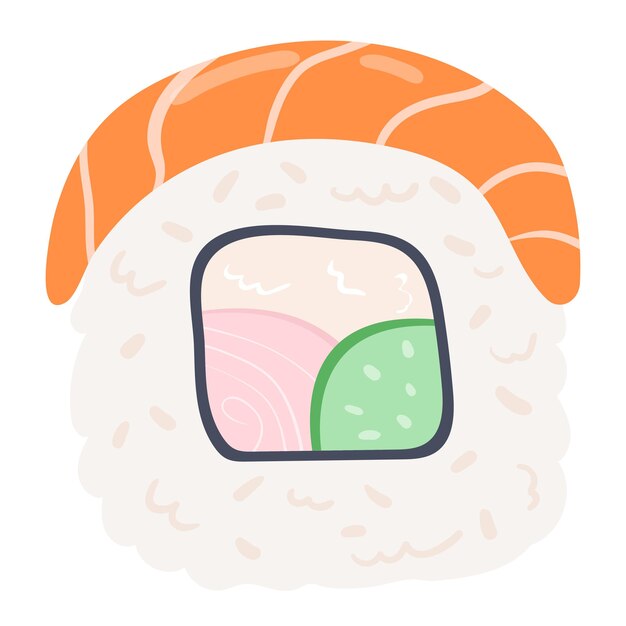 Sushi con arroz y pescado