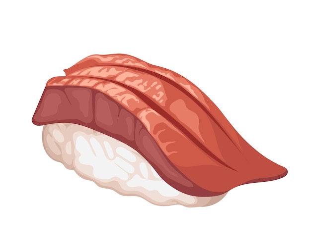 Sushi comida japonesa ilustración vector carne sushi nigiri sashimi