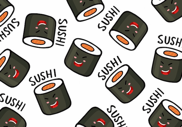 Sushi dibujado a mano