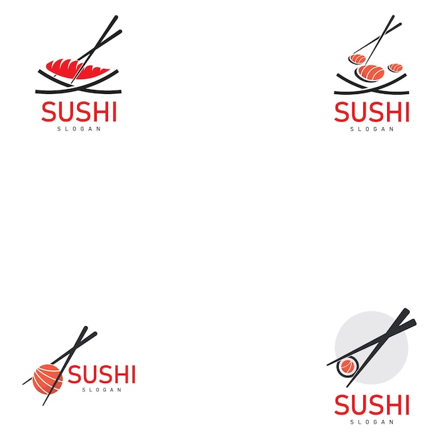 Sushi logo comida japonesa comida asiática restaurante icono
