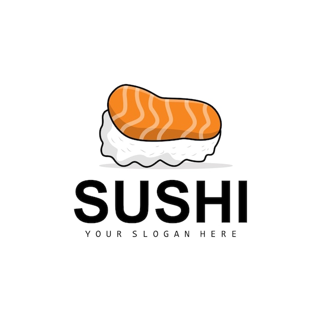 Sushi Logo Comida Japonesa Sushi Mariscos Vector Cocina Japonesa Producto Marca Diseño Plantilla Icono