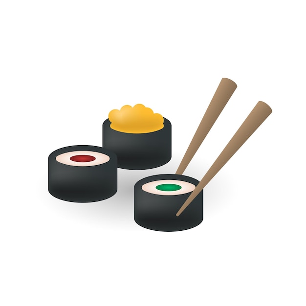 Sushi Market icono 3d ilustración de la colección de pequeñas empresas Creative Sushi Market icono 3d para plantillas de diseño web infografías y más