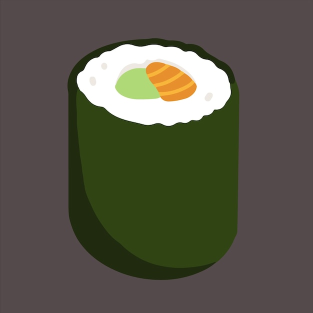 Vector sushi onigiri ilustración de comida japonesa icono del logotipo wasabi umeboshi bento vector eps jpg