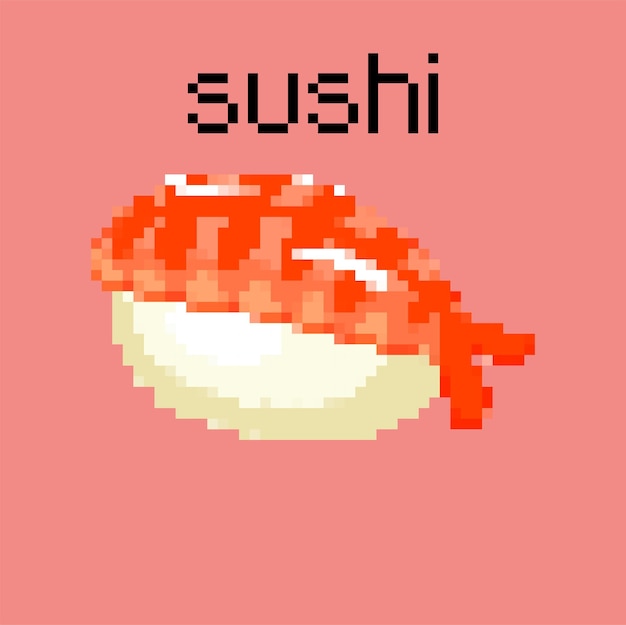 Vector sushi pixel art (arte de los píxeles de sushi)