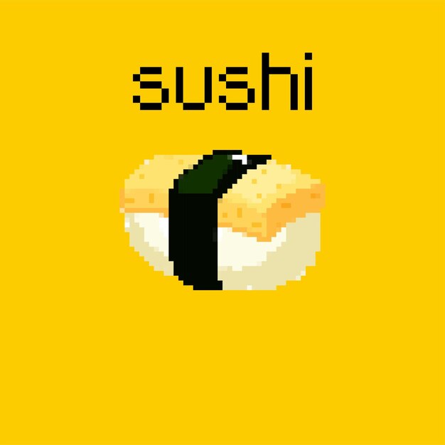 Sushi Pixel Art (arte de los píxeles de sushi)