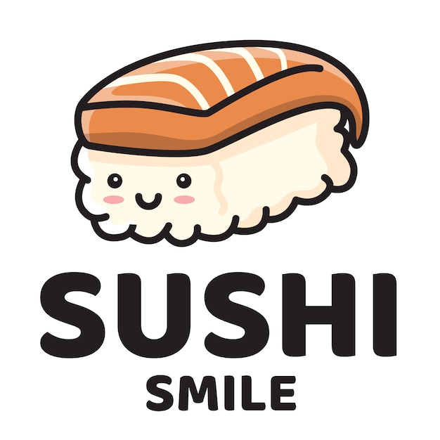 Sushi Sonrisa Lindo Logotipo