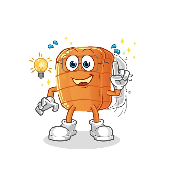 Sushi tiene una idea vector de mascota de dibujos animados