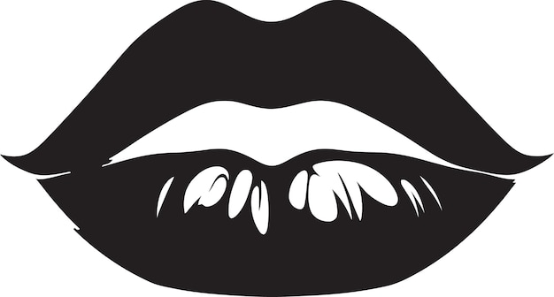 Vector susurro delicioso los labios de la mujer emblema de la pasión de pouty simbolismo del lápiz labial