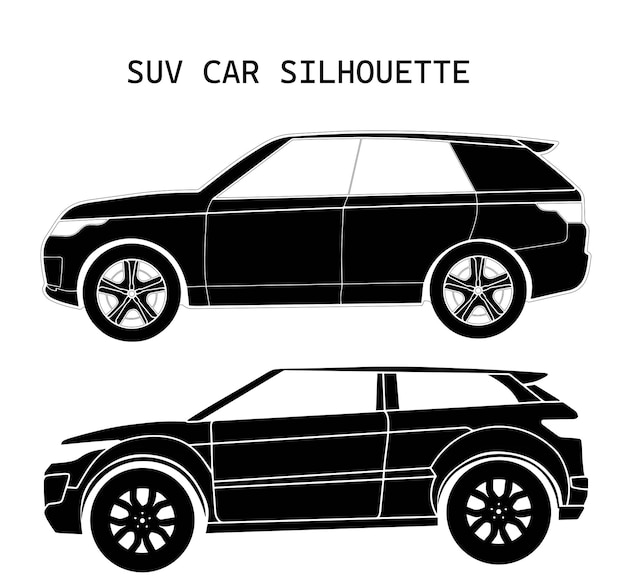 SUV coche silueta fondo transparente