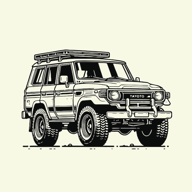 SUV retro 4x4 de diseño vintage