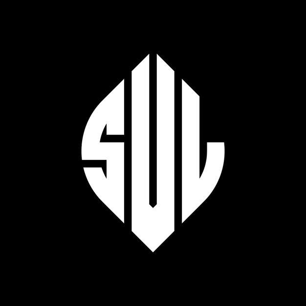 SVL diseño de logotipo de letras circulares con forma de círculo y elipse SVL letras elípticas con estilo tipográfico Las tres iniciales forman un logotipo de círculo SVL círculo emblema monograma abstracto letra marca vector