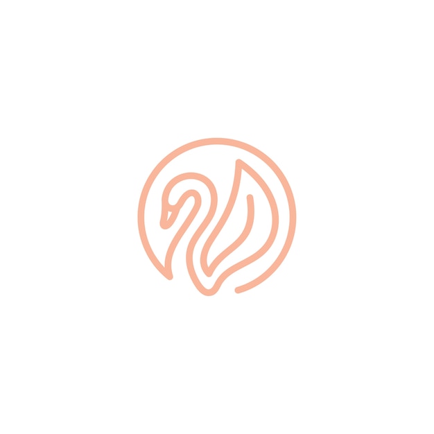 Swan logo y el concepto de icono.