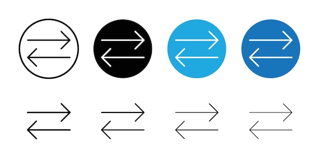 Swap icono logotipo lineal aislado