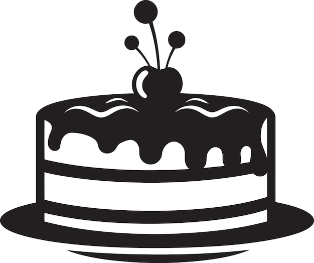 Sweet Artistry Cake Vector Creations Slice of Visual Elegance Ilustraciones vectoriales de pasteles