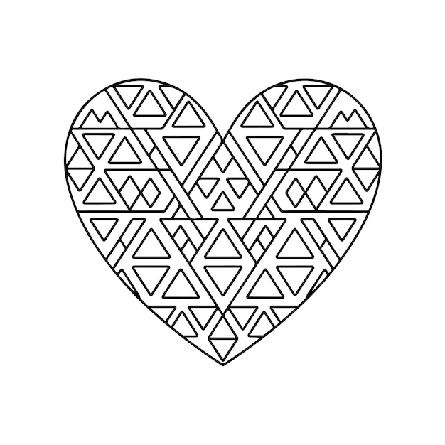 Sweet Hearts Páginas para colorear Diseños de mandalas para el Día de San Valentín para adultos