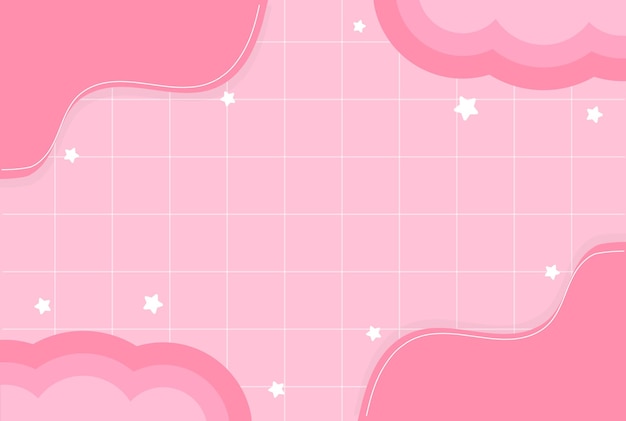 Sweet pink cloud and star aesthetic for social media