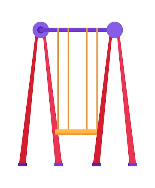Swing children playground icono ilustración vectorial