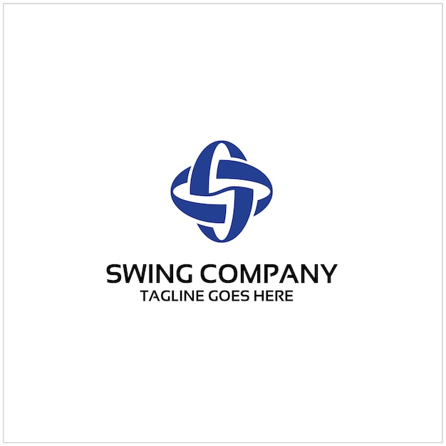 Vector swing - plantilla de logotipo