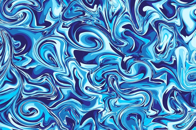 Swirling Marble Texture in Shades of Blue