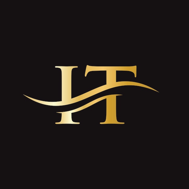 Swoosh Letter IT Logo Design para identidad empresarial y empresarial Water Wave IT Logo con moderno y moderno