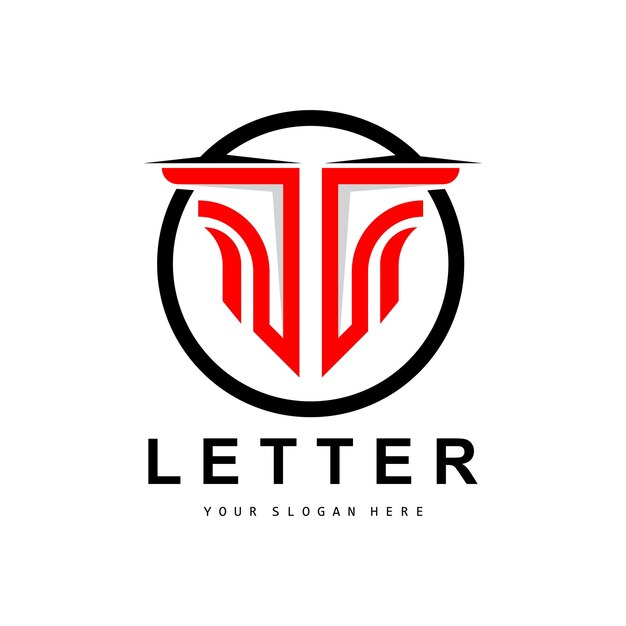 T Letter Logo Modern Letter Style Diseño vectorial adecuado para marcas de productos con T Letter