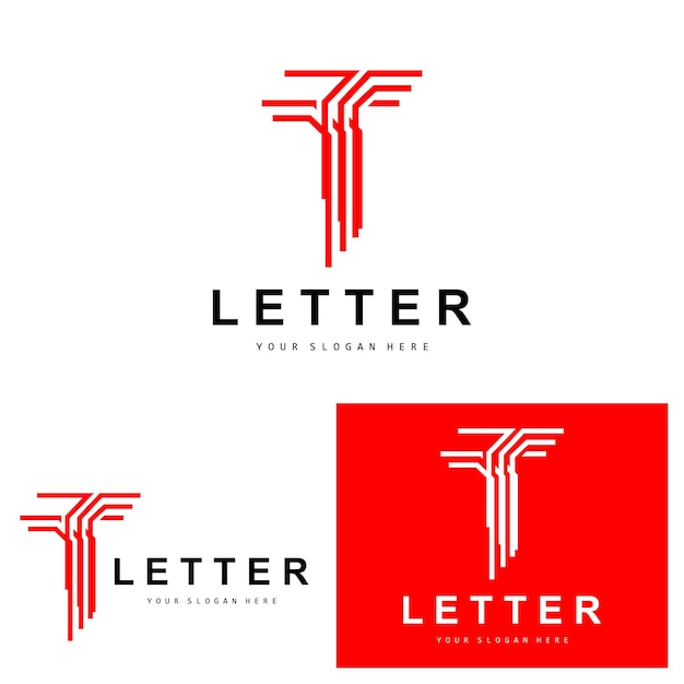 T Letter Logo Modern Letter Style Diseño vectorial adecuado para marcas de productos con T Letter